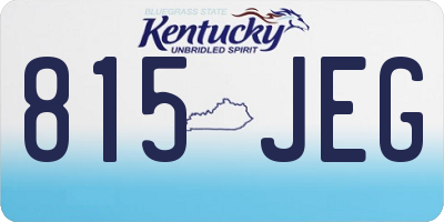 KY license plate 815JEG