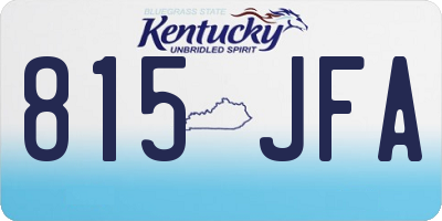 KY license plate 815JFA