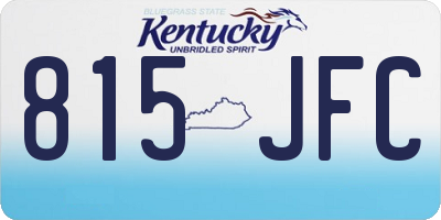 KY license plate 815JFC