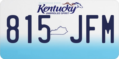 KY license plate 815JFM