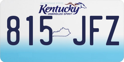 KY license plate 815JFZ