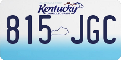KY license plate 815JGC
