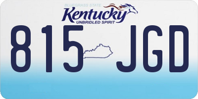 KY license plate 815JGD