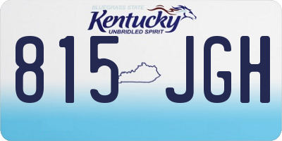 KY license plate 815JGH