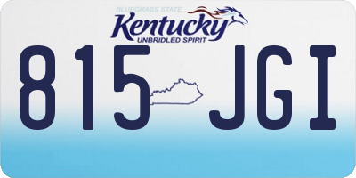 KY license plate 815JGI