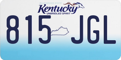 KY license plate 815JGL
