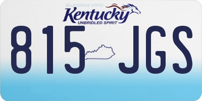 KY license plate 815JGS
