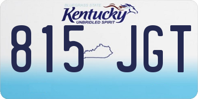 KY license plate 815JGT