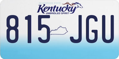KY license plate 815JGU