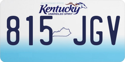 KY license plate 815JGV