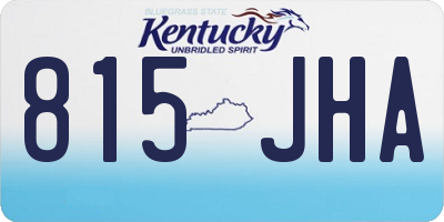 KY license plate 815JHA