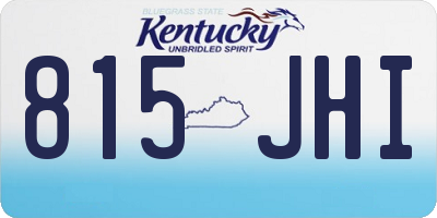KY license plate 815JHI