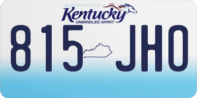 KY license plate 815JHO