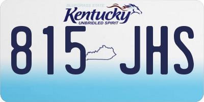 KY license plate 815JHS