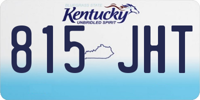 KY license plate 815JHT