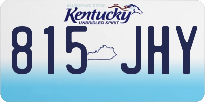 KY license plate 815JHY