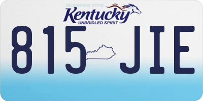KY license plate 815JIE