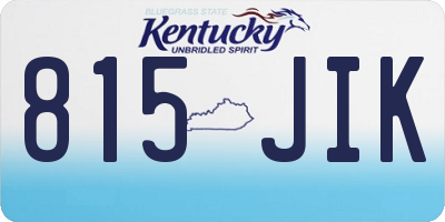 KY license plate 815JIK