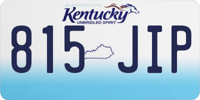 KY license plate 815JIP