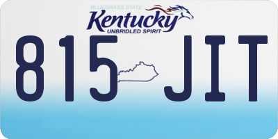 KY license plate 815JIT