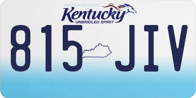 KY license plate 815JIV