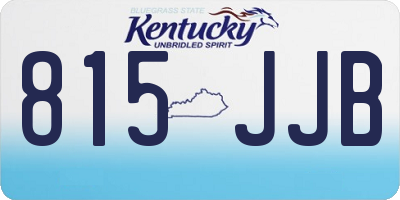 KY license plate 815JJB
