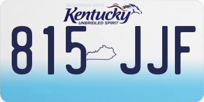 KY license plate 815JJF