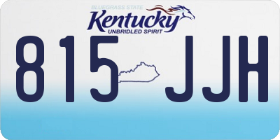 KY license plate 815JJH