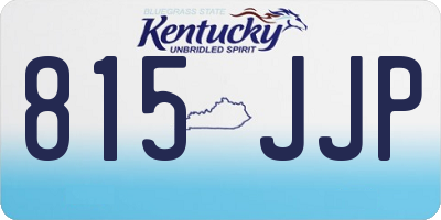KY license plate 815JJP