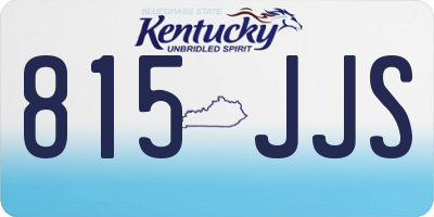 KY license plate 815JJS