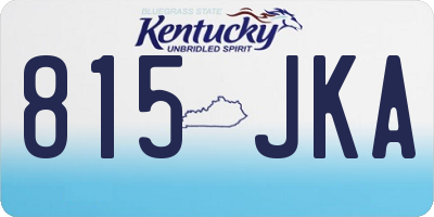 KY license plate 815JKA