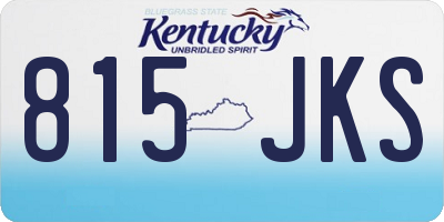 KY license plate 815JKS