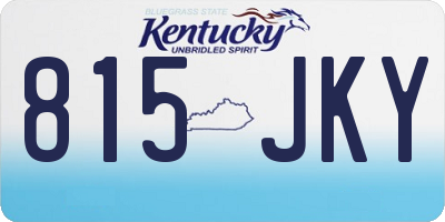 KY license plate 815JKY