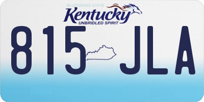 KY license plate 815JLA