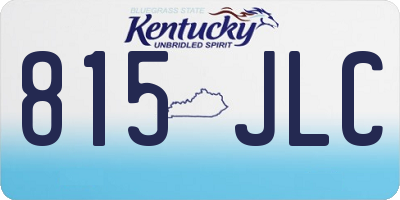 KY license plate 815JLC