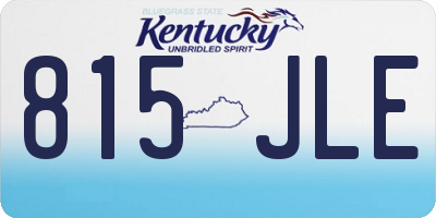 KY license plate 815JLE