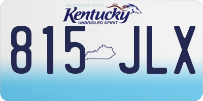 KY license plate 815JLX
