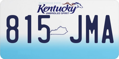 KY license plate 815JMA