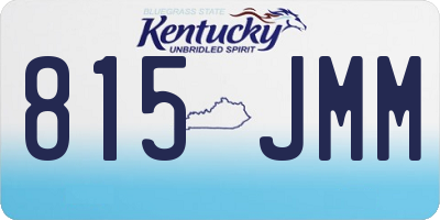 KY license plate 815JMM