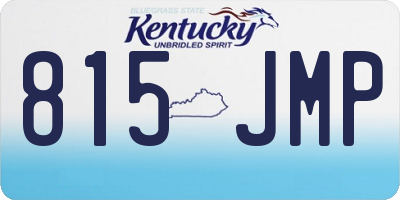 KY license plate 815JMP