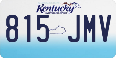 KY license plate 815JMV