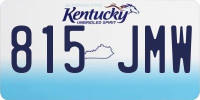 KY license plate 815JMW