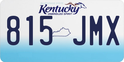 KY license plate 815JMX