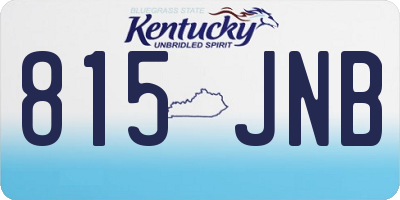 KY license plate 815JNB