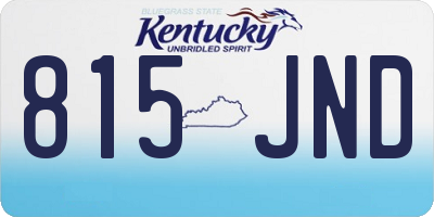 KY license plate 815JND
