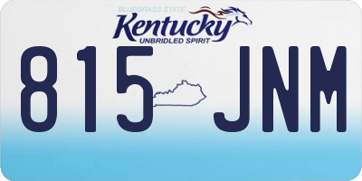 KY license plate 815JNM