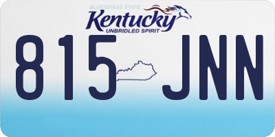 KY license plate 815JNN