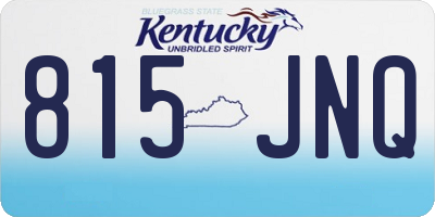 KY license plate 815JNQ