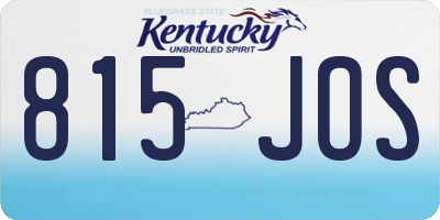 KY license plate 815JOS