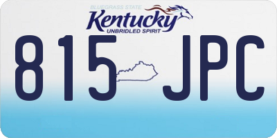 KY license plate 815JPC
